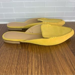 Express Yellow Flat Mule Women’s Size 7